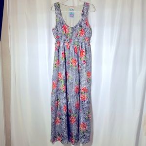 JOHNNY WAS Silk Tiered Maxi Dress Medium